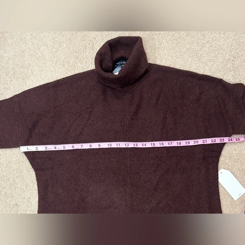 Universal Standard Dark Brown Turtleneck Sweater size 4XS (00-0) - Picture 6 of 9